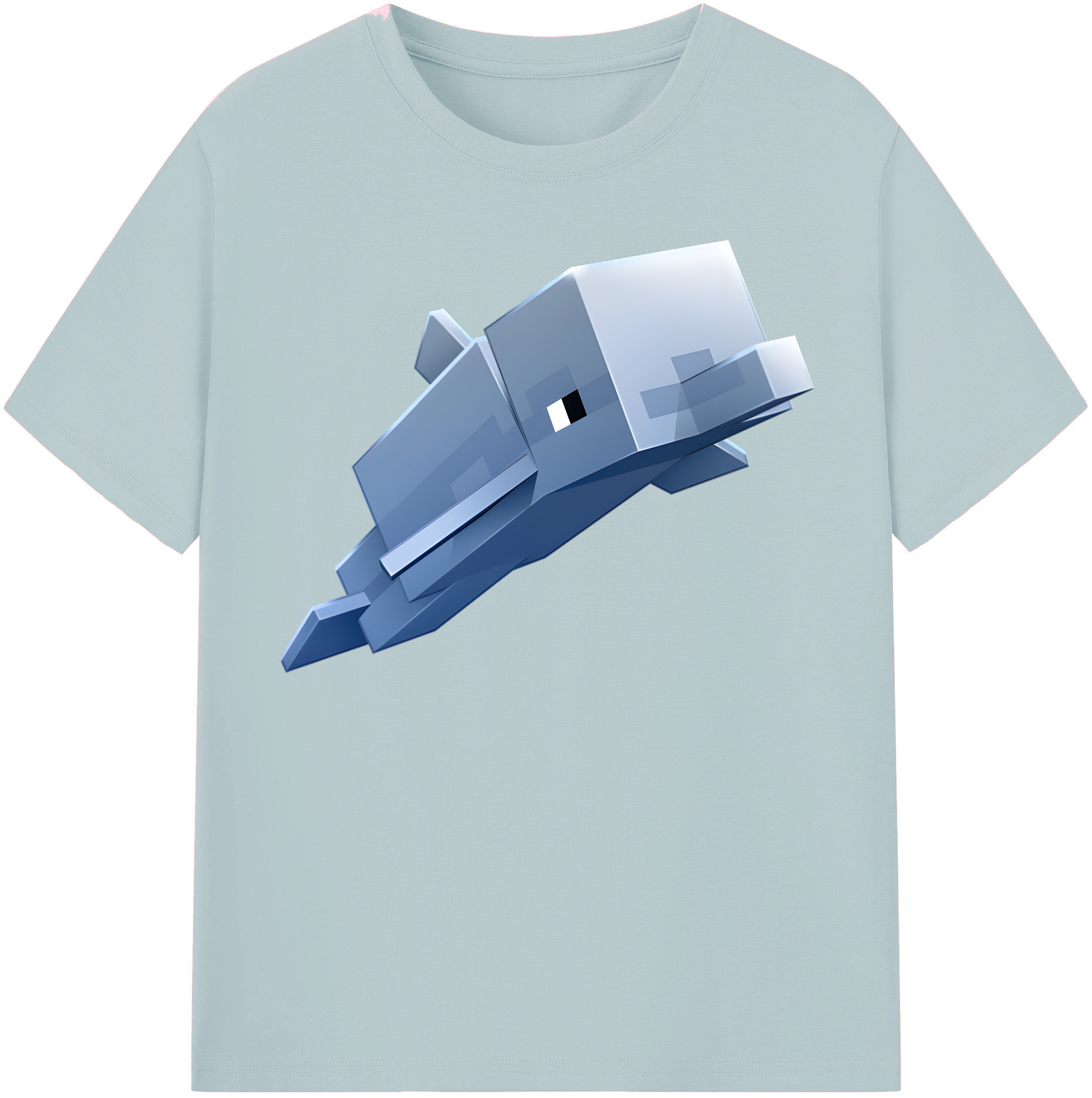 （画像用） マインクラフト ブロックの世界 Minecraft MC Block world 綿100％半袖Tシャツ（フロントプリント）